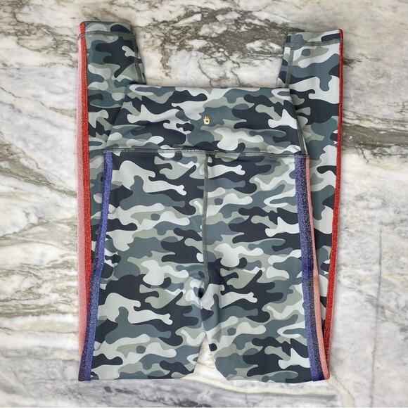 SPIRITUAL GANGSTER Camo Rainbow Stripe High Rise Compression Yoga Leggings XS - Picture 7 of 12